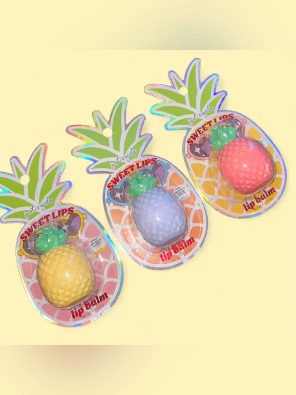 Sweet Lips Pineapple 3PC Lip Balm Bundle - NEW